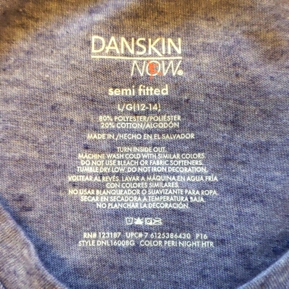 Danskin Large Semi-fitted "I Will Not Lose" TShirt - Picture 4 of 6